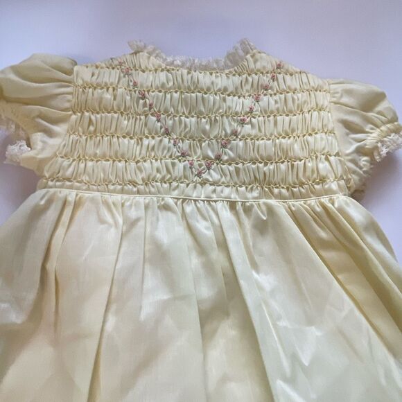 Vintage Polly Flinders size 12 Mo pale yellow maxi - Picture 2 of 6